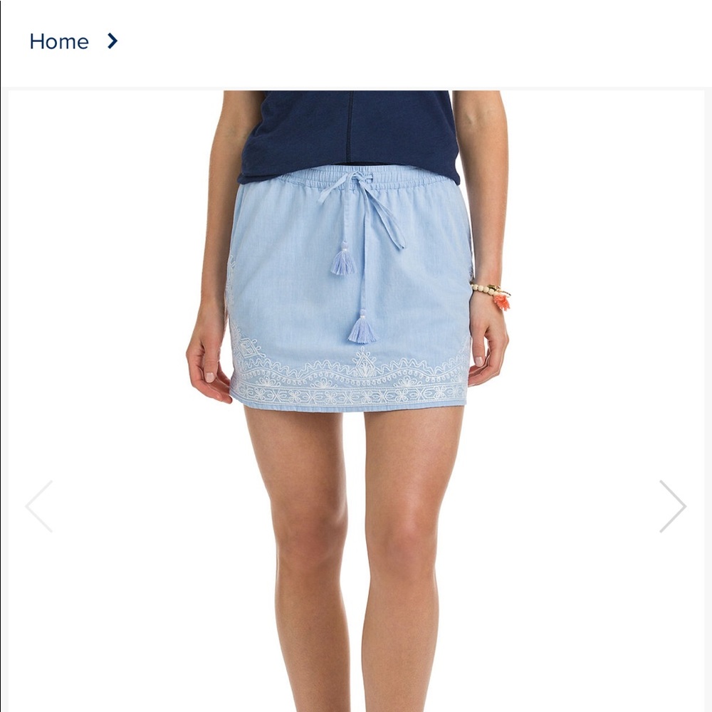 Vineyard Vines Shell Flower Embroidered Skirt